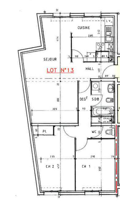Appartement - 65 m² - 3 pièces
