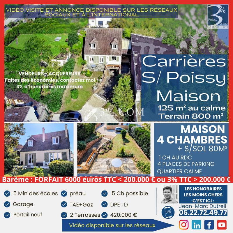 Maison - 125 m² - 7 pièces