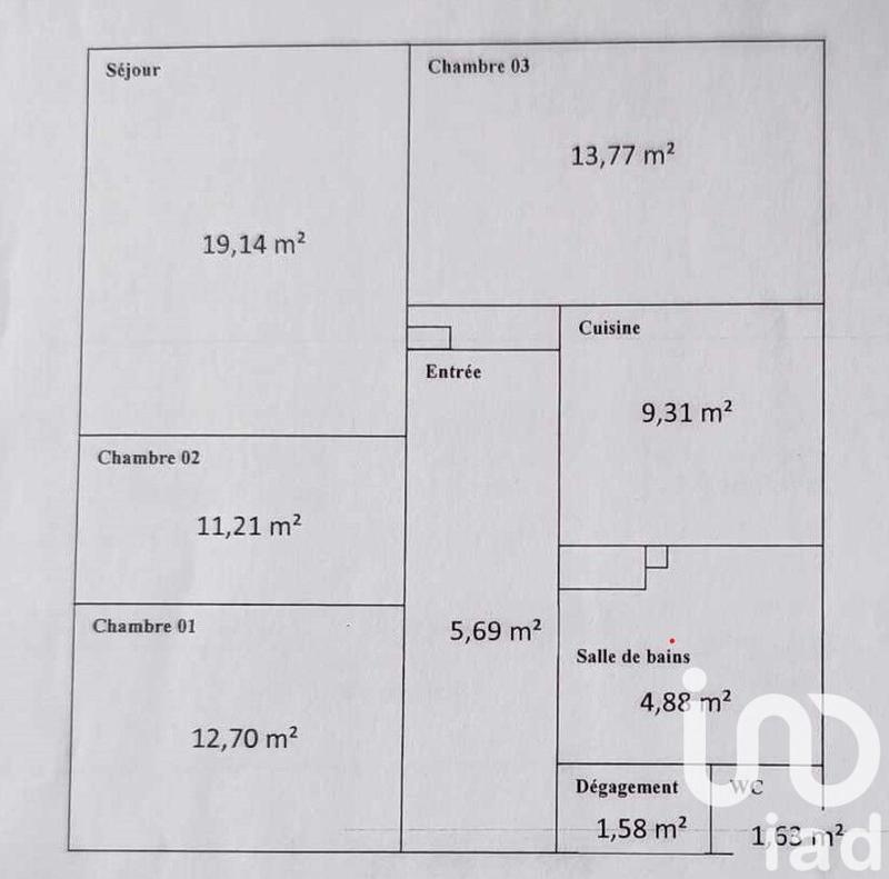 Appartement - 80 m² - 4 pièces