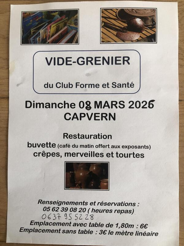 Vide-grenier du club forme et santé