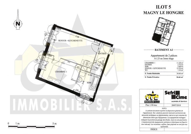 Appartement - 37 m² - 2 pièces
