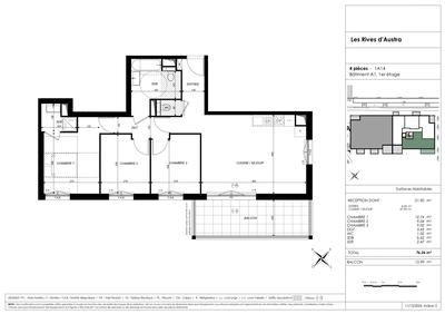 Appartement - 76 m² - 4 pièces