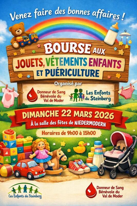 Bourse aux jouets, puériculture et vêtements enfants