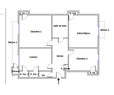 Appartement - 71 m² - 3 pièces