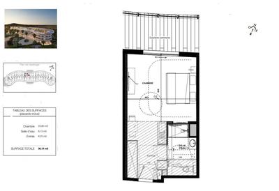 Appartement - 36 m² - 1 pièce