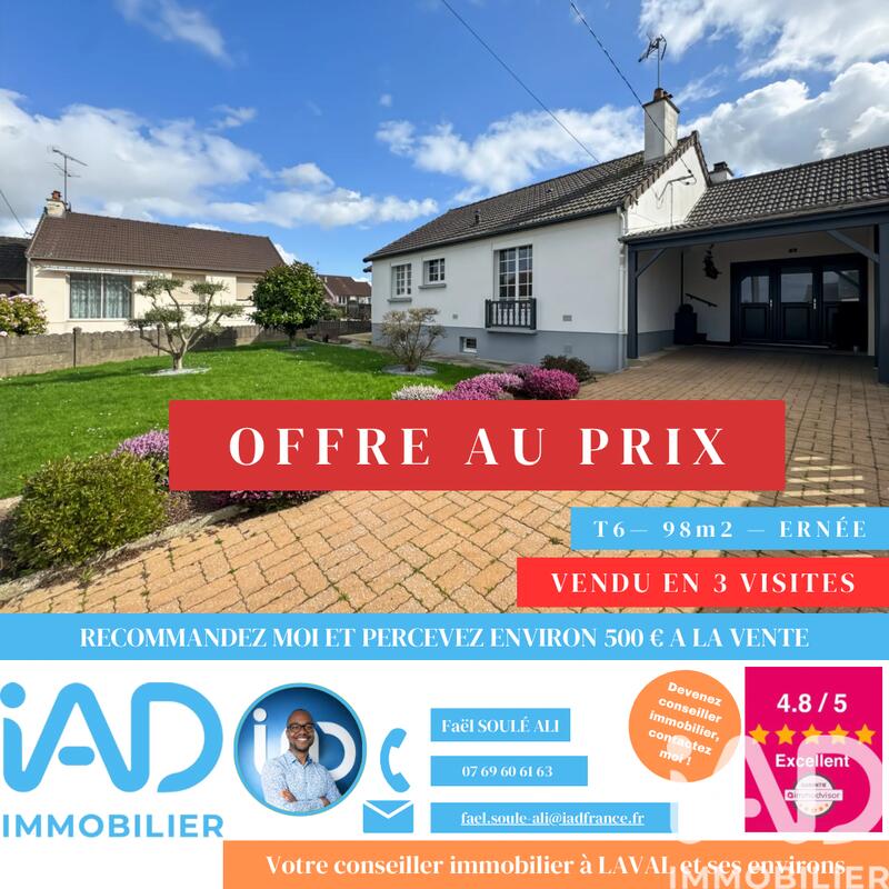 Maison - 98 m² - 6 pièces