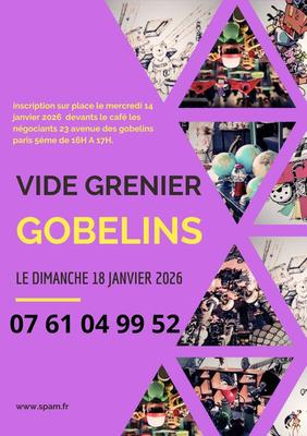 Vide grenier gobelins