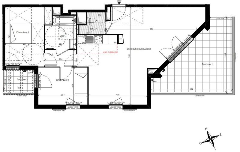Appartement - 73 m² - 3 pièces