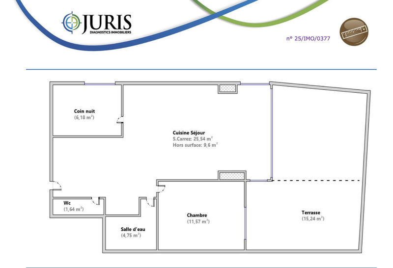 Appartement - 59 m² - 2 pièces