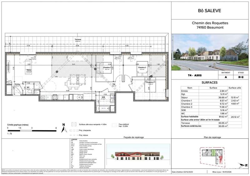 Appartement - 88 m² - 4 pièces