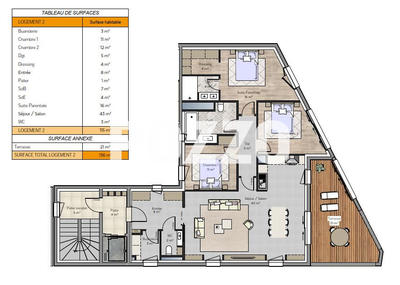 Appartement - 112 m² - 5 pièces