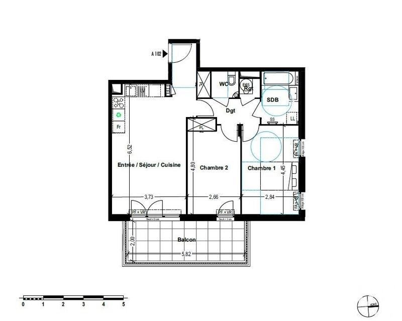 Appartement - 64 m² - 3 pièces