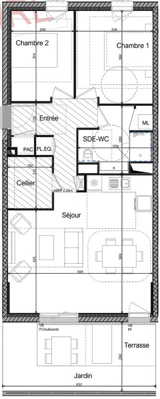 Appartement - 71 m² - 3 pièces