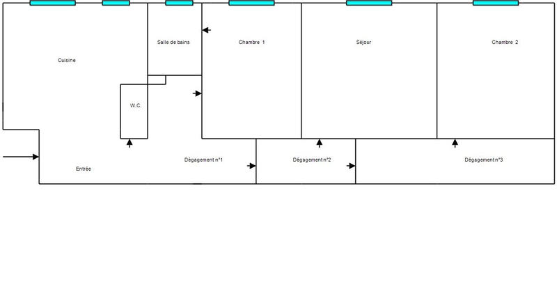 Appartement - 58 m² - 3 pièces