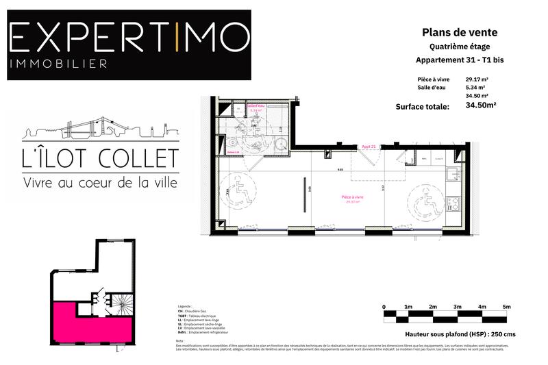 Appartement - 35 m² - 1 pièce