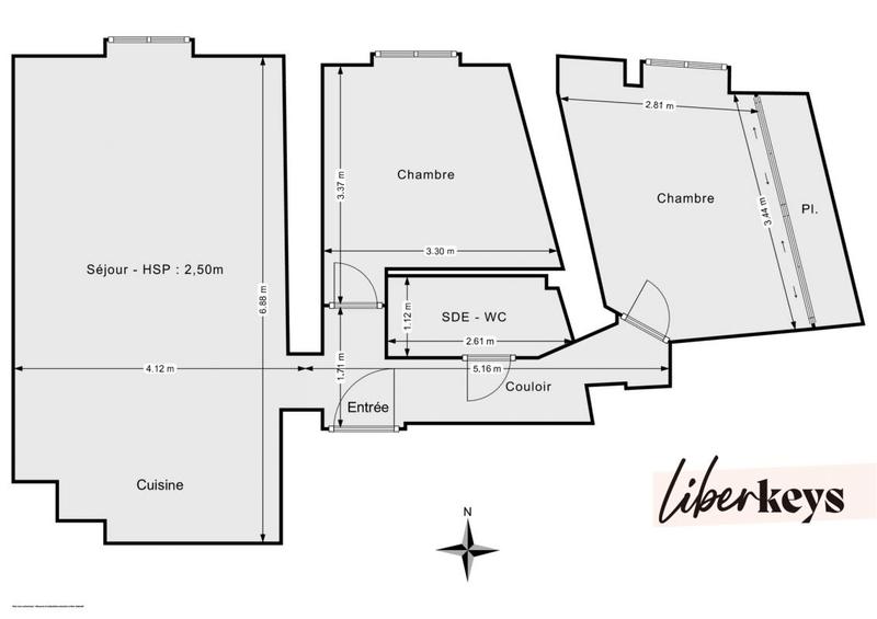 Appartement - 53 m² - 3 pièces