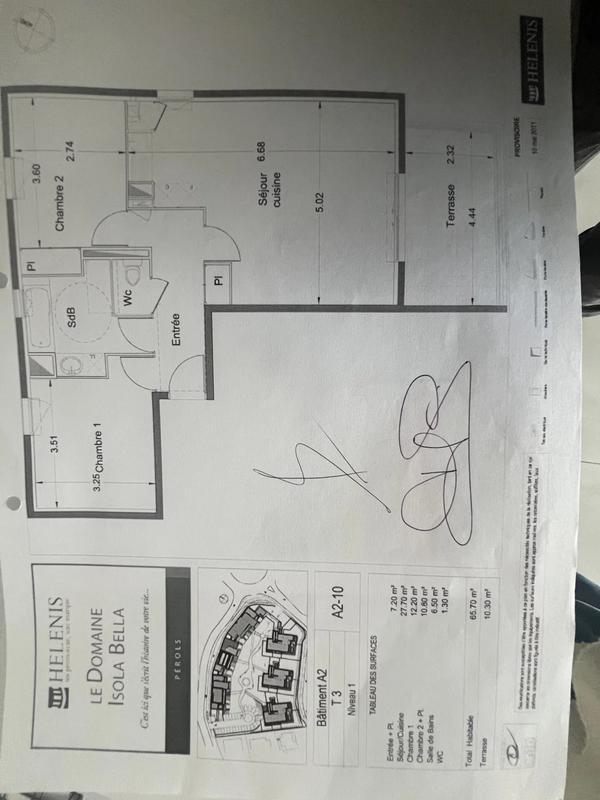 Appartement - 65 m² - 3 pièces