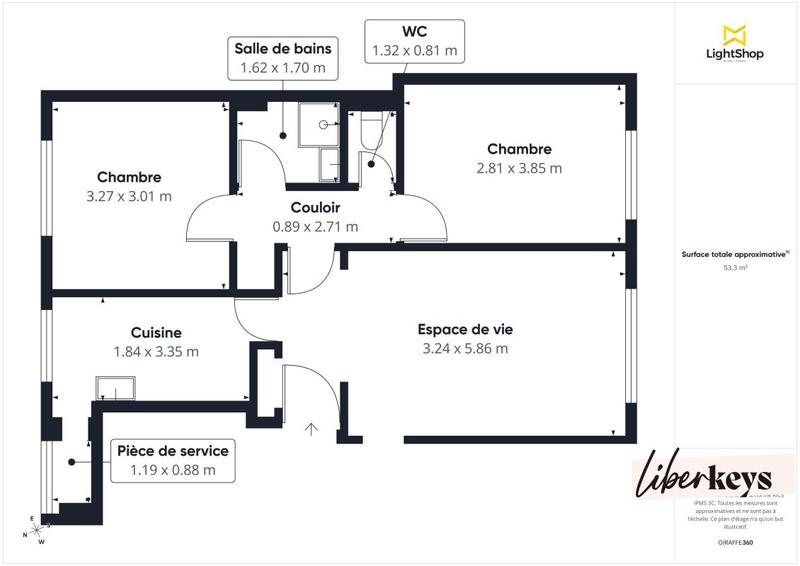 Appartement - 53 m² - 3 pièces