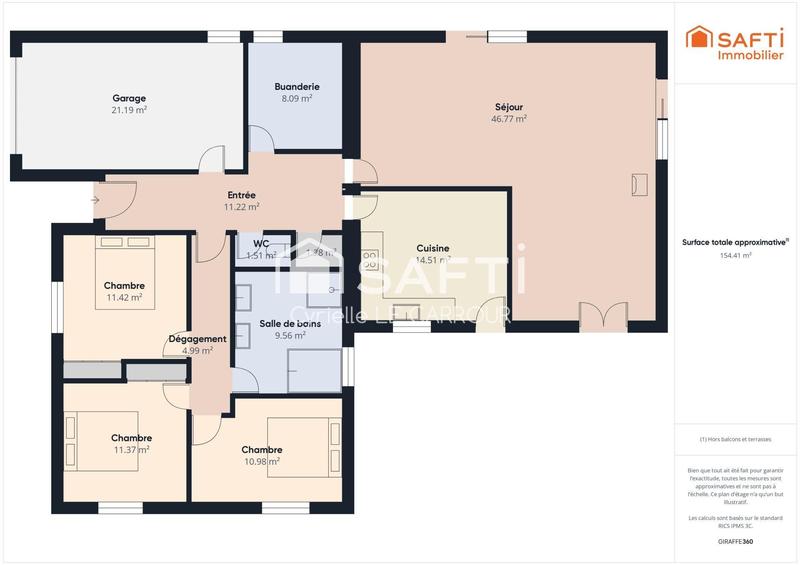 Maison - 135 m² - 5 pièces