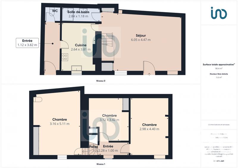 Maison - 91 m² - 5 pièces