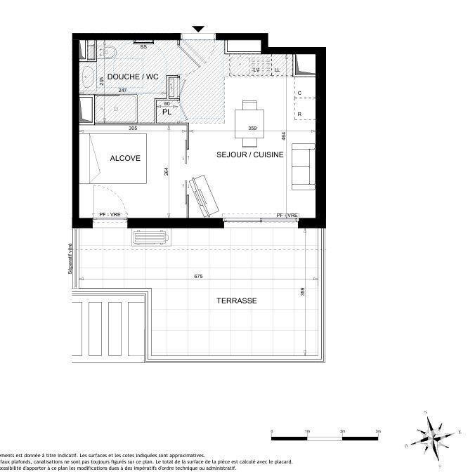 Appartement - 31 m² - 1 pièce