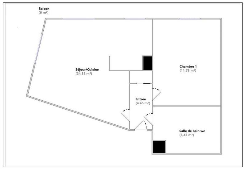 Appartement - 47 m² - 2 pièces