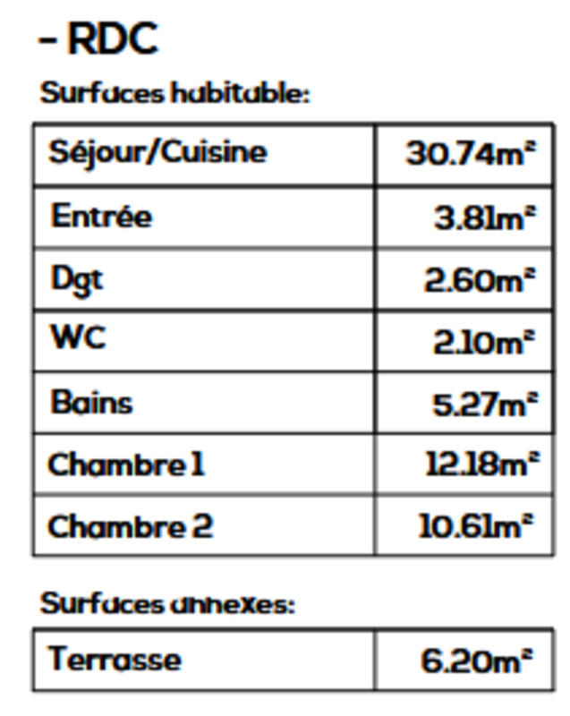 Appartement - 67 m² - 3 pièces