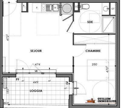 Appartement - 40 m² - 2 pièces