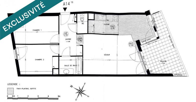 Appartement - 74 m² - 3 pièces