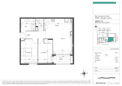 Appartement - 60 m² - 3 pièces