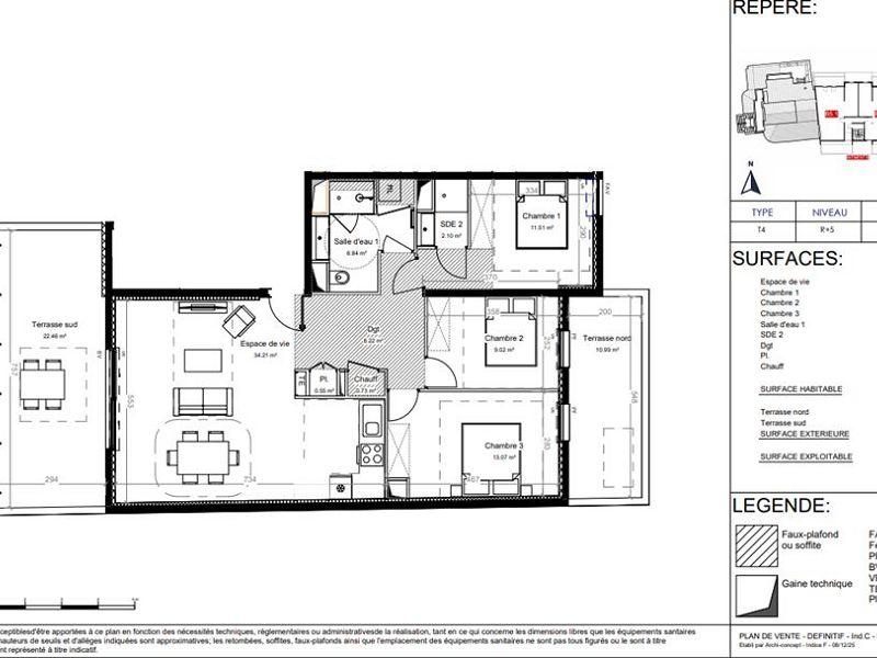 Appartement - 86 m² - 3 pièces
