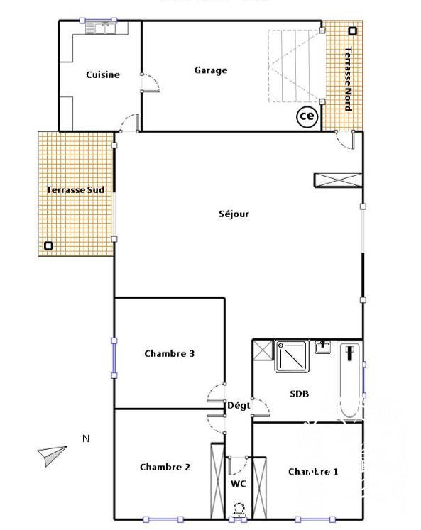 Maison - 107 m² - 5 pièces
