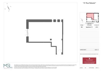 Appartement - 33 m² - 2 pièces