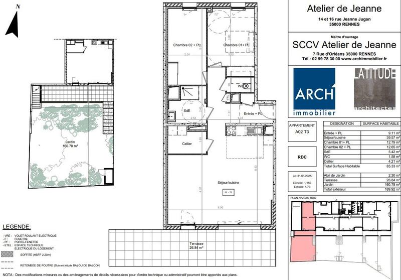 Appartement - 85 m² - 4 pièces
