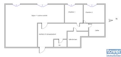 Appartement - 71 m² - 3 pièces