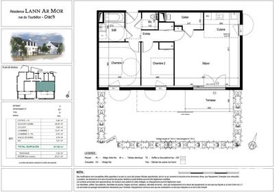 Appartement - 68 m² - 3 pièces