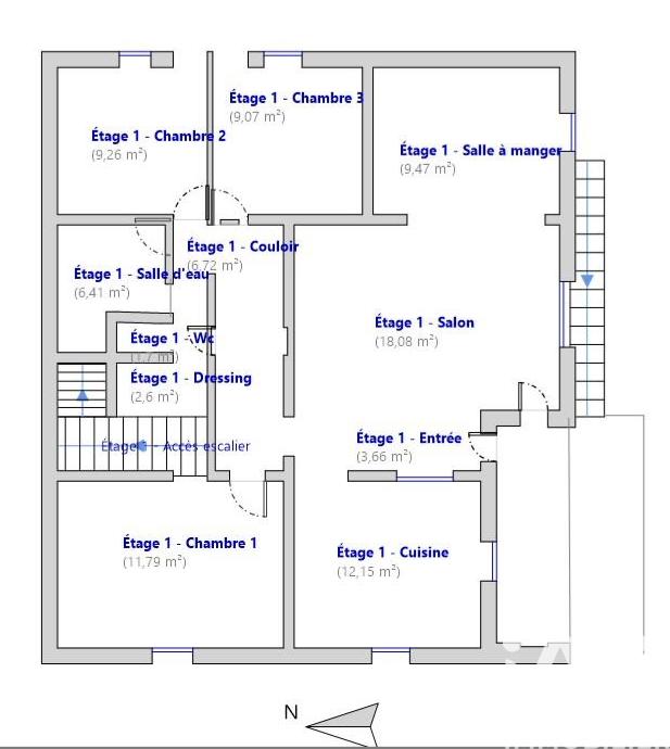 Maison - 124 m² - 7 pièces