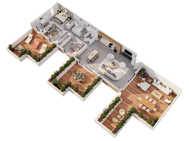 Appartement - 110 m² - 4 pièces