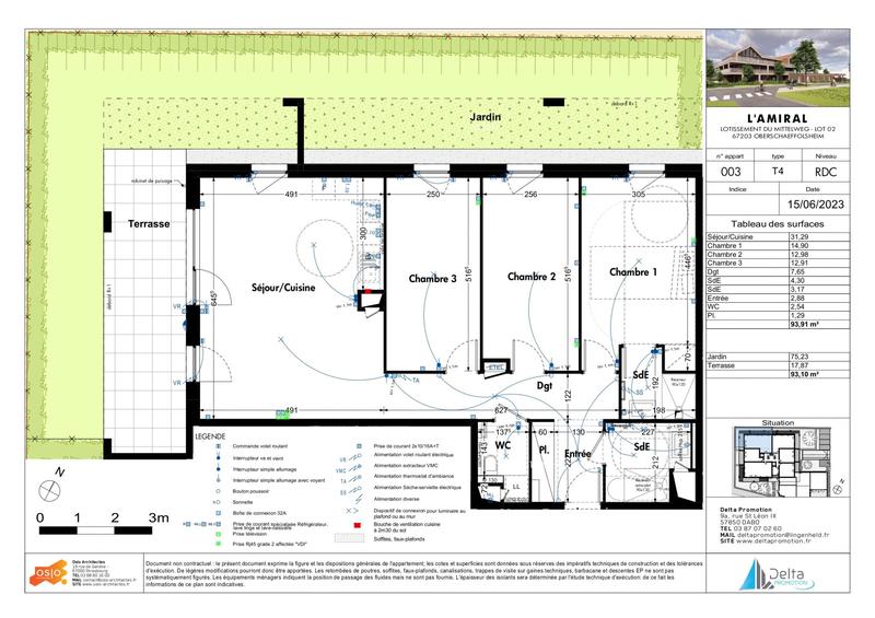 Appartement - 94 m² - 4 pièces
