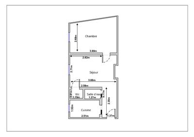 Appartement - 29 m² - 2 pièces