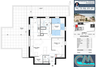 Appartement - 68 m² - 3 pièces