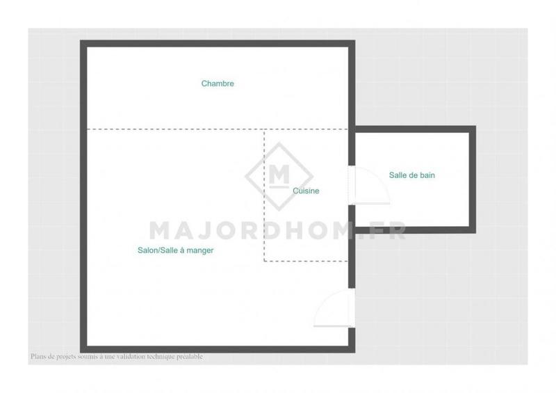 Studio - 38 m² - 1 pièce