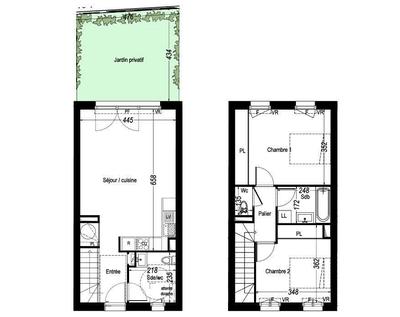 Maison - 71 m² - 3 pièces