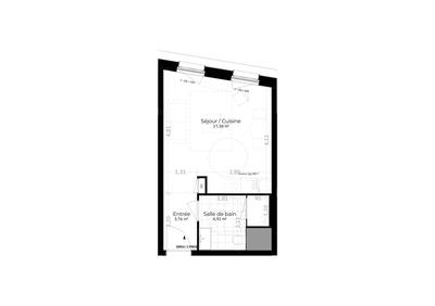 Appartement - 26 m² - 1 pièce