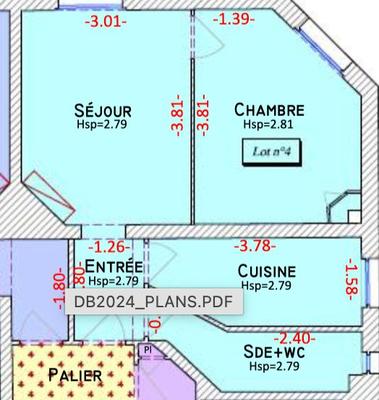 Appartement - 35 m² - 2 pièces