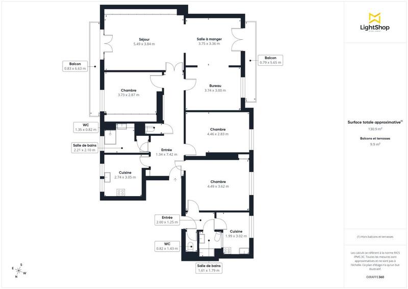 Appartement - 126 m² - 6 pièces