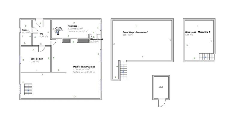 Duplex - 54 m² - 4 pièces