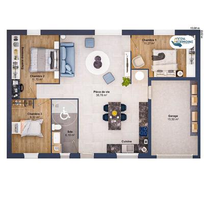 Maison - 79 m² - 5 pièces