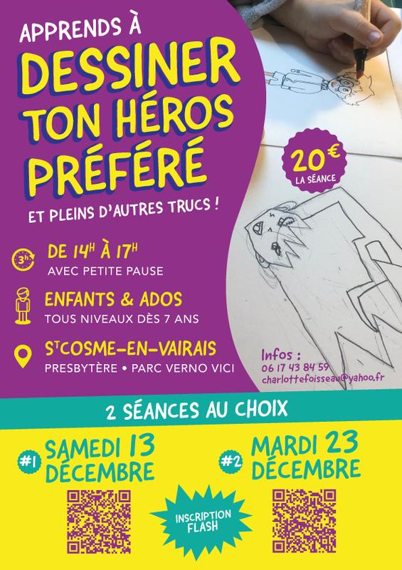 Atelier &quot;Apprends à dessiner ton héros préféré&quot;