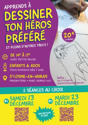 Atelier &quot;Apprends à dessiner ton héros préféré&quot;